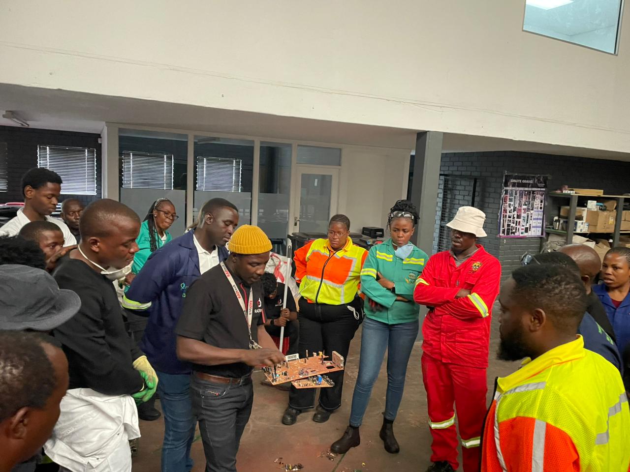 Hands-on ewaste training session with expert trainers.